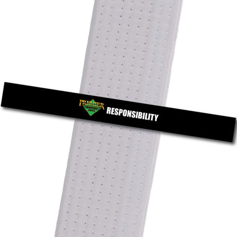 Premier Martial Arts - Responsibility Custom Belt Stripes - BeltStripes.com : The #1 Source for Martial Arts Belt Tape