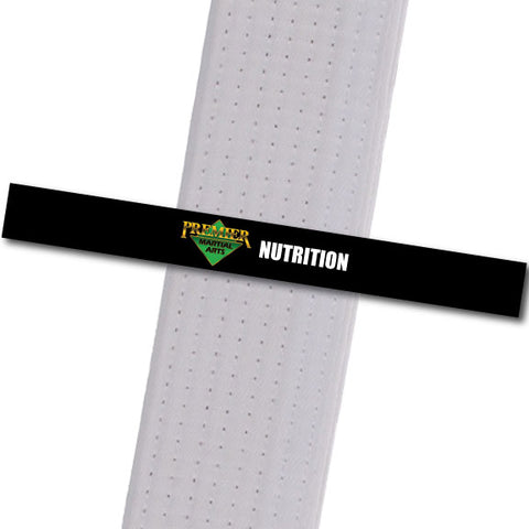 Premier Martial Arts - Nutrition Custom Belt Stripes - BeltStripes.com : The #1 Source for Martial Arts Belt Tape