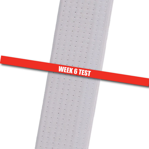 Testing Stripes - Week 6 Test - Red Achievement Stripes - BeltStripes.com : The #1 Source for Martial Arts Belt Tape