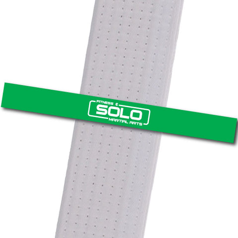 Solo Martial Arts - Green with New Logo Custom Belt Stripes - BeltStripes.com : The #1 Source for Martial Arts Belt Tape