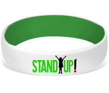 Stand Up! Sillicone Wrist Bands Achievement Stripes - BeltStripes.com : The #1 Source for Martial Arts Belt Tape