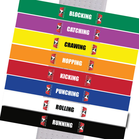 Triple Crown - Early SKILLZ Complete Sets of all 8 Colors Custom Belt Stripes - BeltStripes.com : The #1 Source for Martial Arts Belt Tape