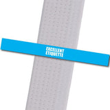 Villari's MA - Excellent Etiquette Custom Belt Stripes - BeltStripes.com : The #1 Source for Martial Arts Belt Tape