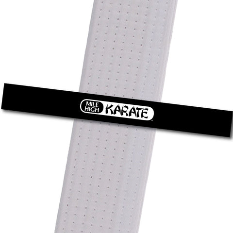 Westminster - Logo Only - Black Achievement Stripes - BeltStripes.com : The #1 Source for Martial Arts Belt Tape