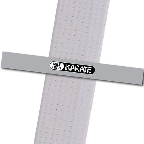Westminster - Logo Only - Grey Achievement Stripes - BeltStripes.com : The #1 Source for Martial Arts Belt Tape
