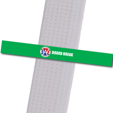Wings Academy - Board Break - Green Custom Belt Stripes - BeltStripes.com : The #1 Source for Martial Arts Belt Tape