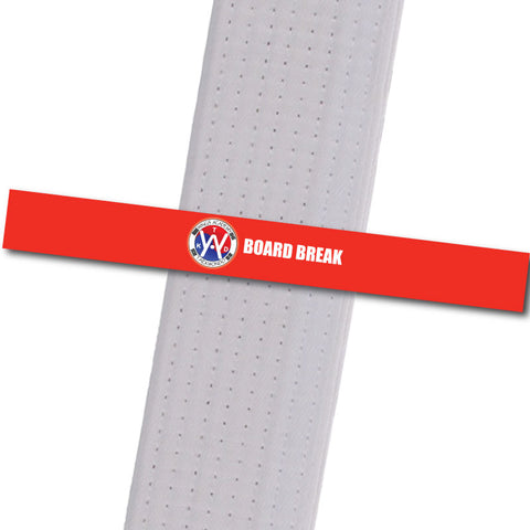 Wings Academy - Board Break - Red Custom Belt Stripes - BeltStripes.com : The #1 Source for Martial Arts Belt Tape