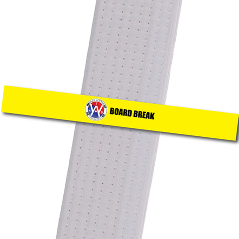 Wings Academy - Board Break - Yellow Custom Belt Stripes - BeltStripes.com : The #1 Source for Martial Arts Belt Tape