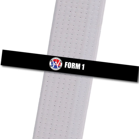 Wings Academy - Form 1 - Black Custom Belt Stripes - BeltStripes.com : The #1 Source for Martial Arts Belt Tape