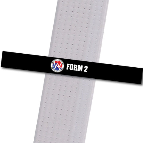 Wings Academy - Form 2 - Black Custom Belt Stripes - BeltStripes.com : The #1 Source for Martial Arts Belt Tape