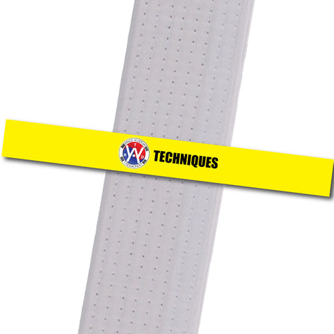 Wings Academy - Techniques - Yellow Custom Belt Stripes - BeltStripes.com : The #1 Source for Martial Arts Belt Tape