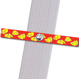 WuTian MA - Yellow-Clouds-Red-Stripe Custom Belt Stripes - BeltStripes.com : The #1 Source for Martial Arts Belt Tape