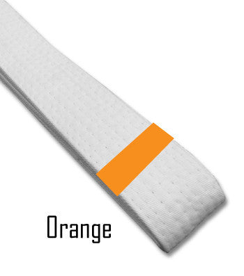 Just for Kicks - Orange Belt Stripes (Blank) Blank Belt Stripes - BeltStripes.com : The #1 Source for Martial Arts Belt Tape